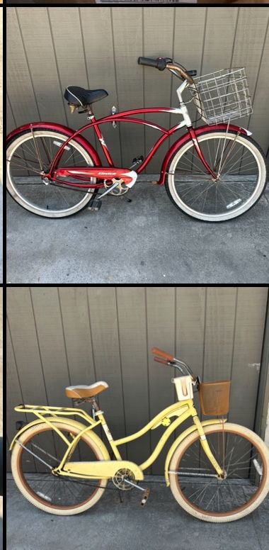 2 Beach Cruiser Bikes - Perfect For July 4th