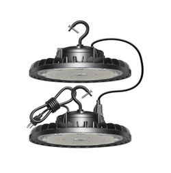 2 Connectable LED High Bay Light 150W 21,000lm 5000K Daylight with US Plug 5ft Cable to Adapt Commercial Warehouse Workshop Garage Lighting Fixture