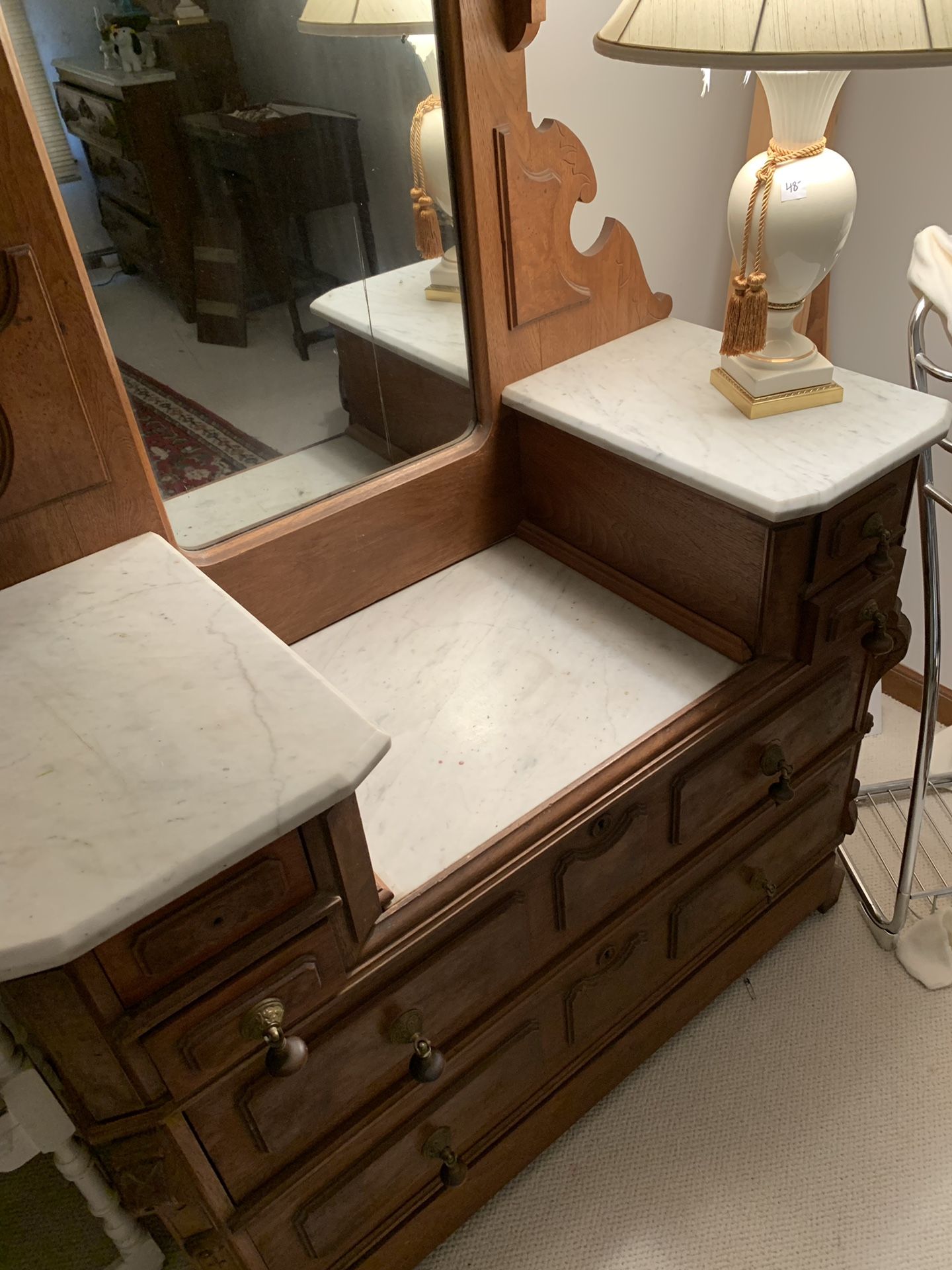 Antique Marble Wooden Furniture