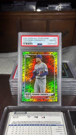 2025 Topps Yoshinobu Yamamoto Gold All Star Foil/50 PSA Gem Mint 10!