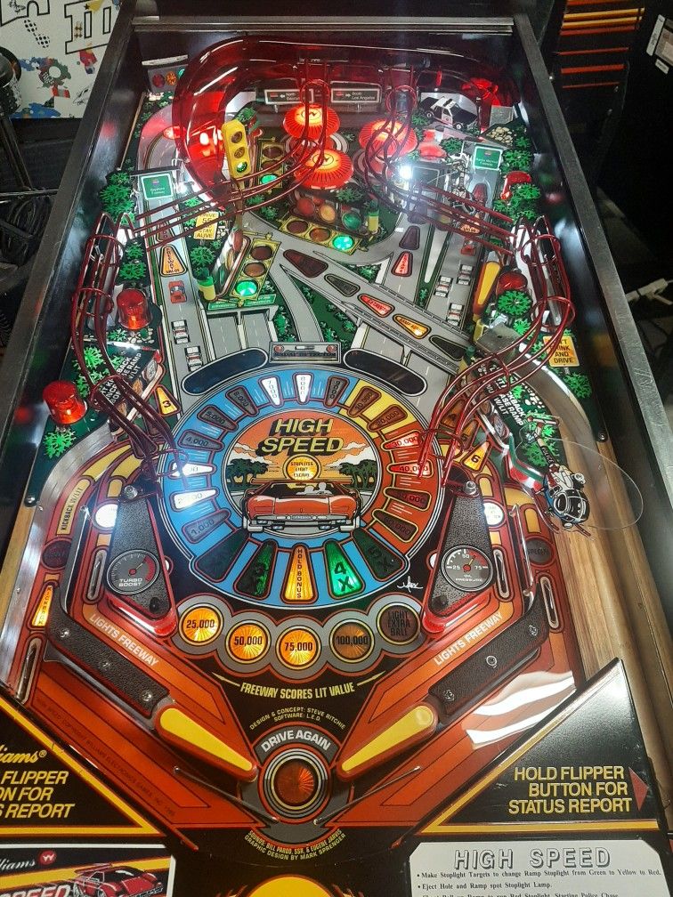 Nice Restored Williams High Speed Pinball Machine
