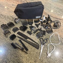 Wahl Hair Clipper Guard Attachment Lot Combs Scissors Case Trimmer Parts Pouch