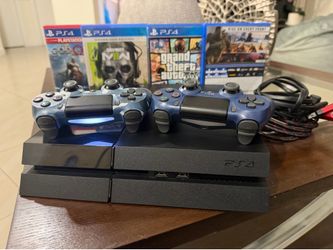 Ps4 🔥 PlayStation 4 Console Bundle with 2 Controllers and 4 Games play 4 pley 4