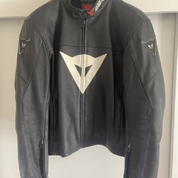 Dainese Leather Motorcycle Jacket Size 54