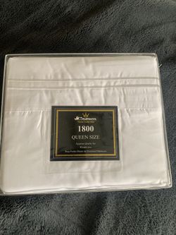 4 Piece Sheet Set Queen Size White Color