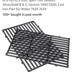 Uniflasy 7639, 304 Stainless Steel Grates for Weber Spirit and Spirit II 300 Series Spirit E-310 E-330 E/S320 Genesis Silver/Gold B & C Genesis Platin