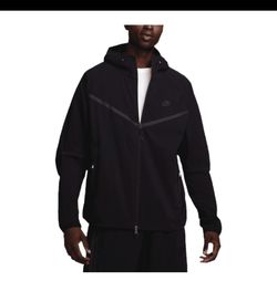 Nike Tech Woven Full Zip Men's Hooded Jacket Black Windbraker