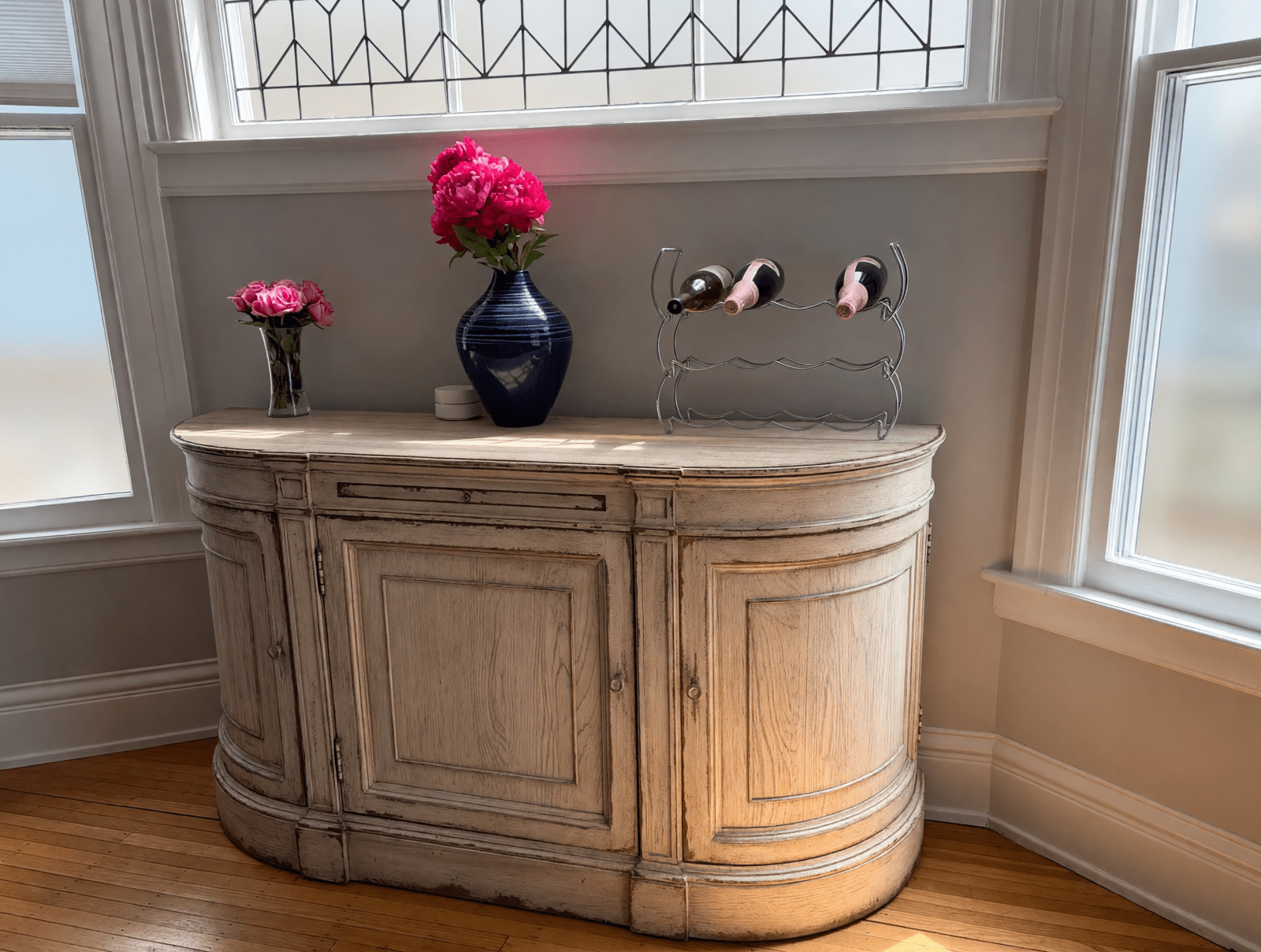 Ethan Allen Distressed White Sideboard – Like New 66 Inch - Rochester, NY