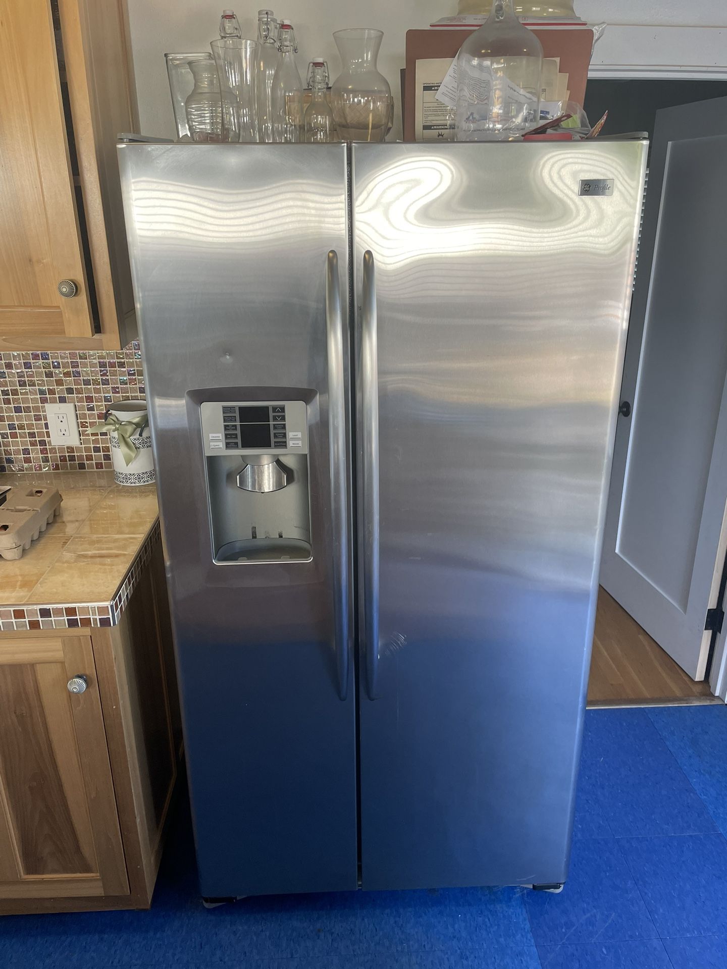 Silver Gray Refrigerator