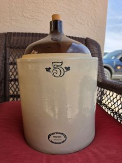 Vintage 5 Gallon Stoneware Jug