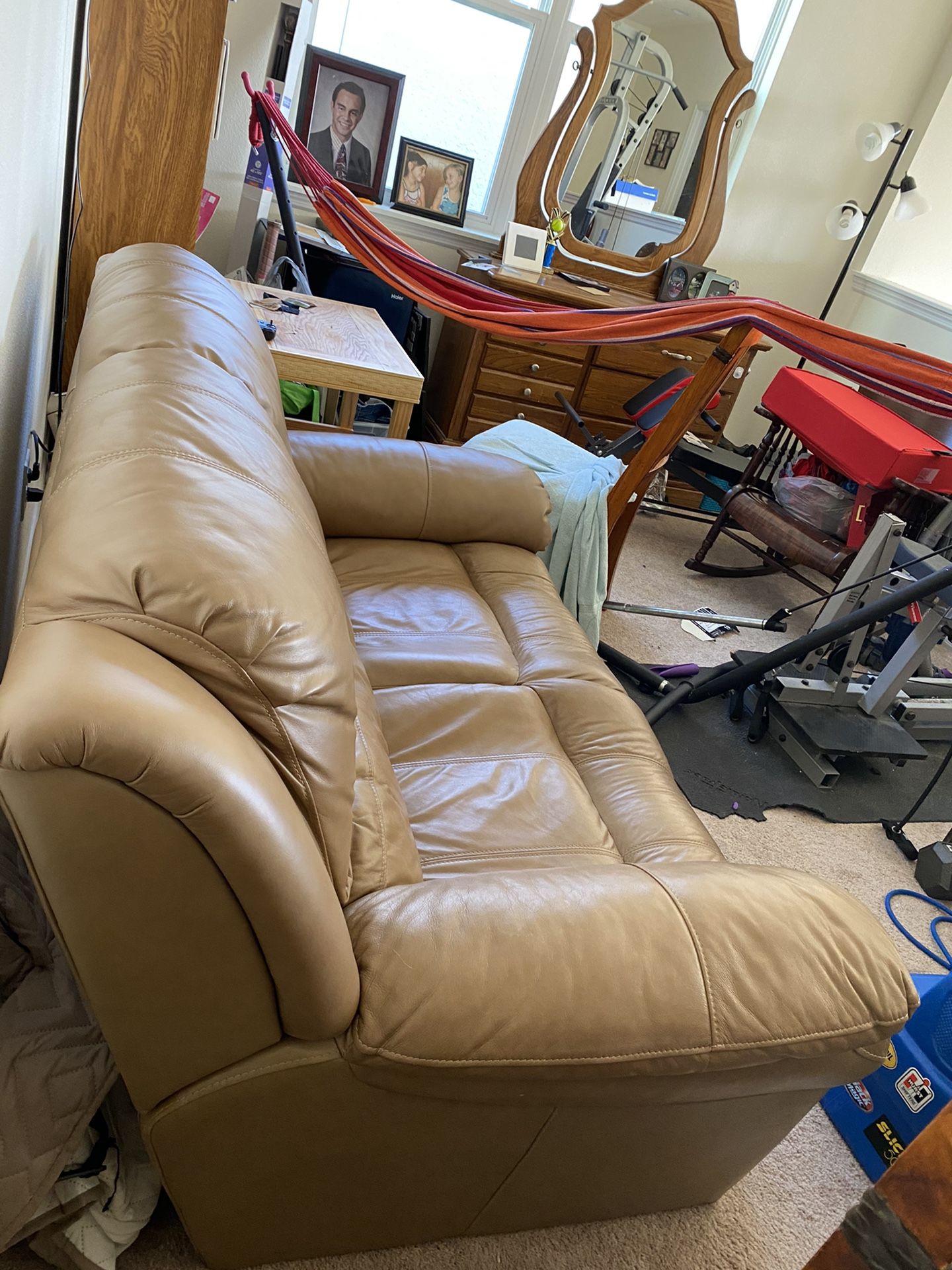 Real Leather Loveseat