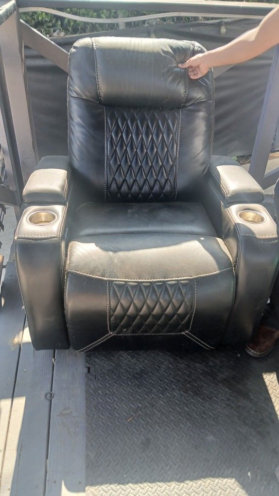 Leather Theater Couch