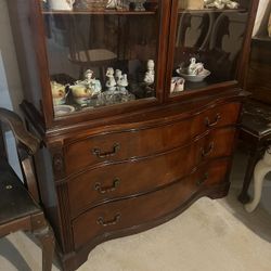 Vintage Cherry China Cabinet 