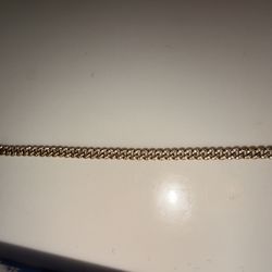 Yellow gold and diamond Cuban link bracelet