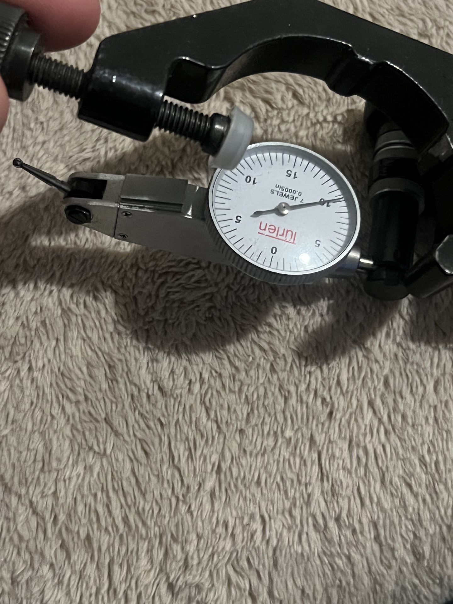 Turlen test indicator with tool clamp