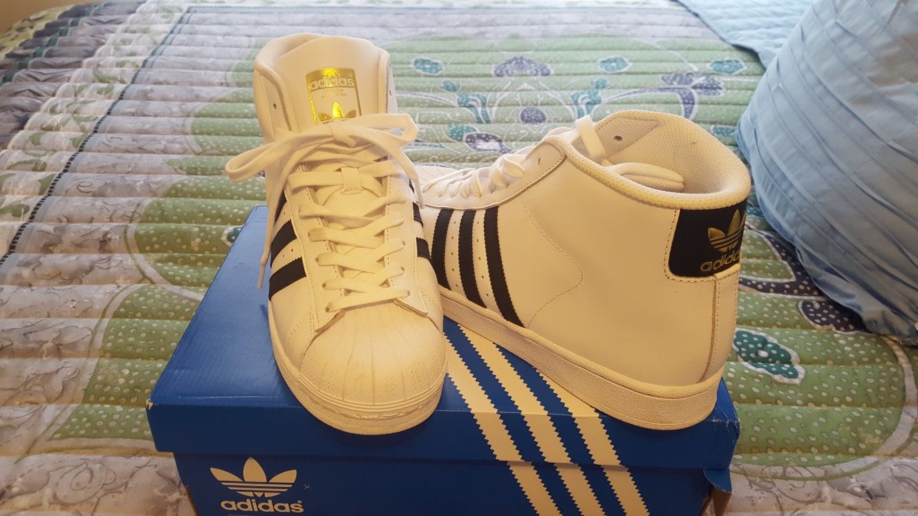 Adidas high tops, size 10