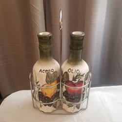 Glass Bottles In A Carrying Rack