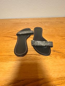 ALDO sandals black and chrome size 6.5