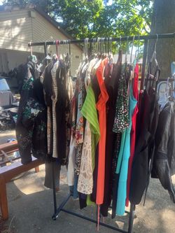 Women’s size 7-8 clothing dresses, slacks, blazers, blouses