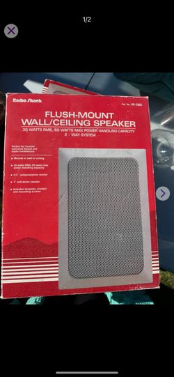 Radio Shack Flush Mount Wall Ceiling Speaker 30 Watts RMS / 60 Watts Max