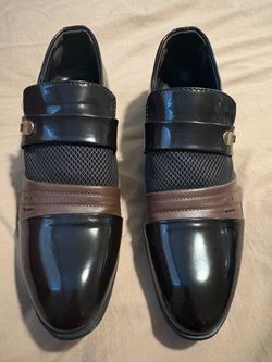 Men’s Black & Brown Dress Shoes EU 46 / US 12 – Modern Loafer Style
