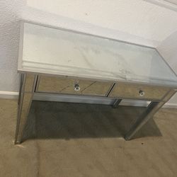 Mirrored Glass Vanity Table