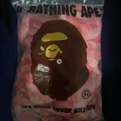 Bape Hoodie Pink Fire