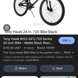 Tony Hawk 24” Park Bike