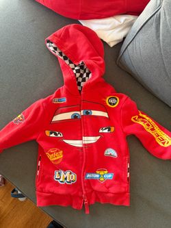 Toddler Lightning McQueen Zip Up Hoodie size 5T
