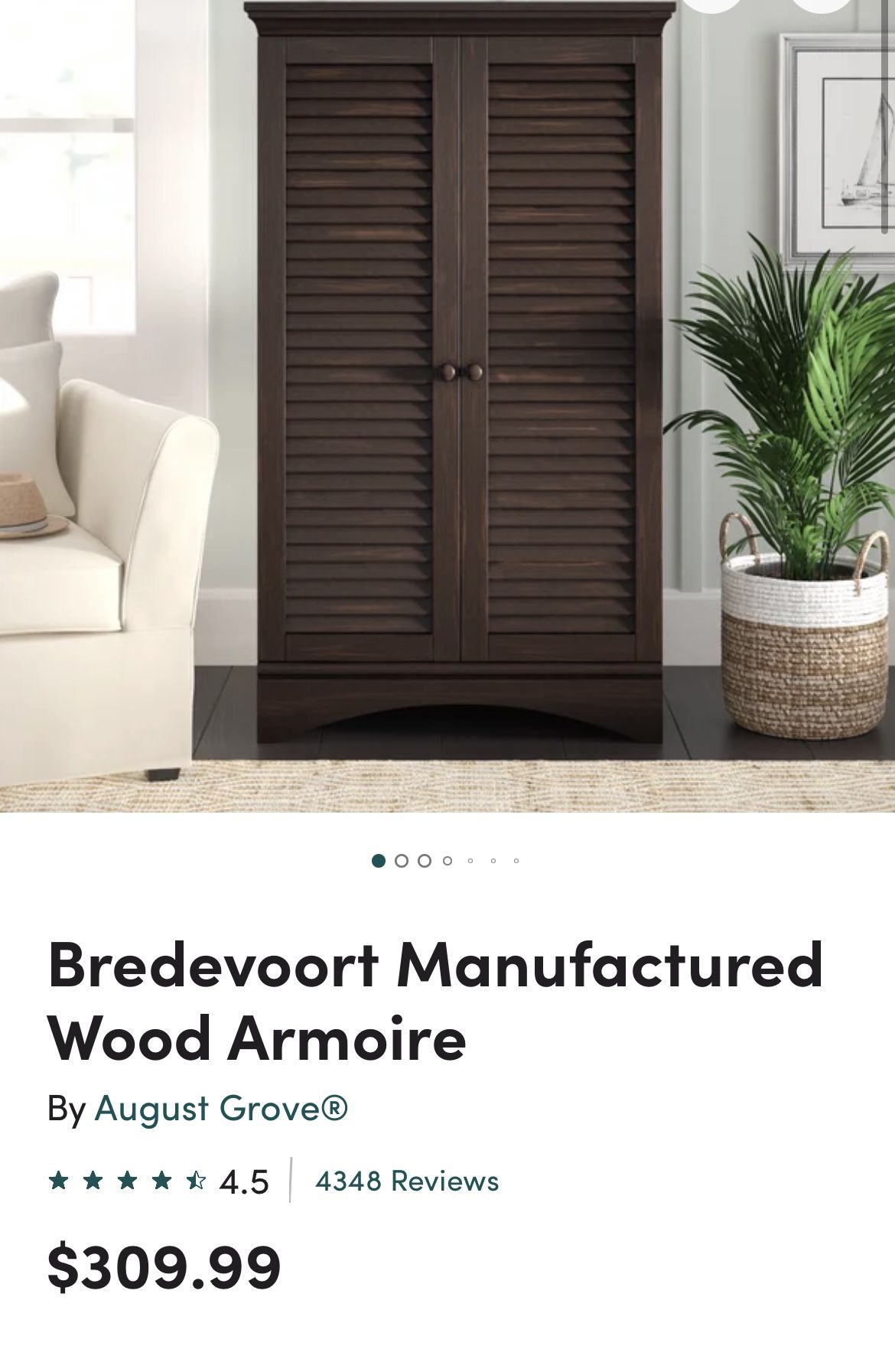 Chocolate Brown Armoire 