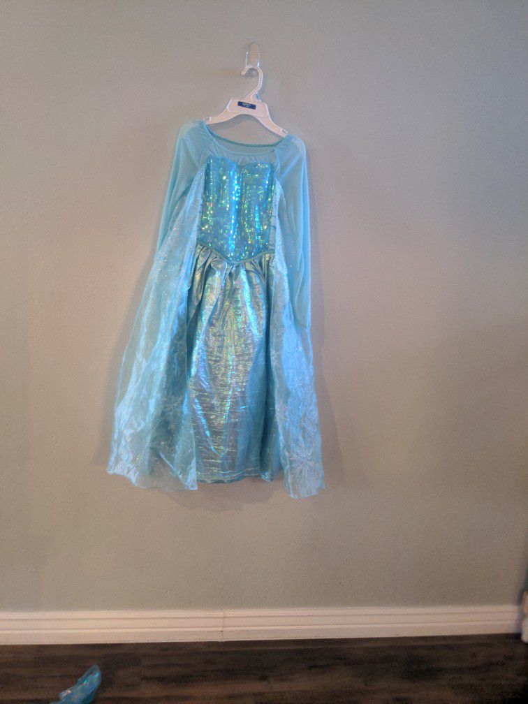 Disney Store 7/8 Elsa Dress Costume - Girls