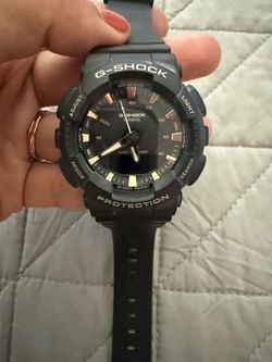 G Shock Black and Rose Gold watch