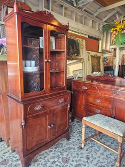 Vintage American Cherry Cupboard
