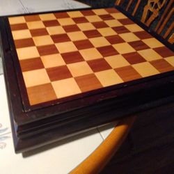 Vtg Bombay Co. Wood Game Board/Pieces