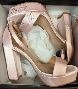 Pink Satin heels size 7.5 $12 New