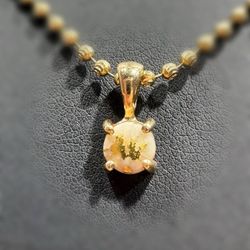 Jewelry 14k solid yellow gold quartz orocal Pendant charm