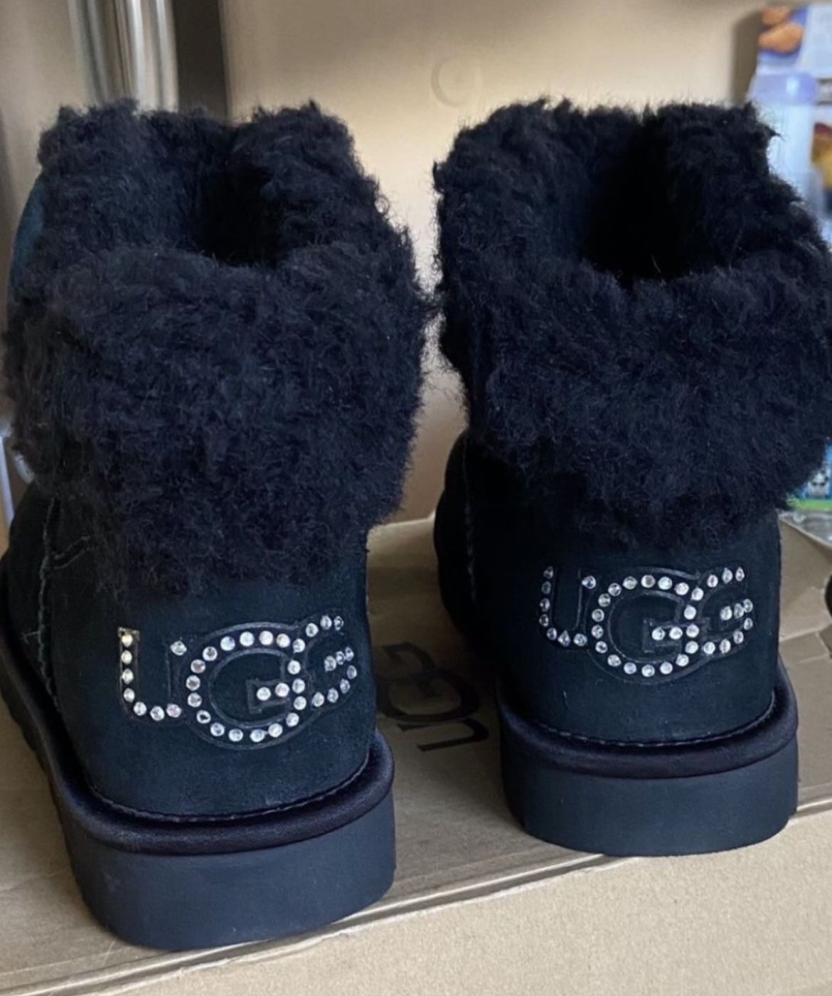 πNEW Sz 3 UGG Swarovski Crystals Classic Booties SALES TODAY $155 ππ