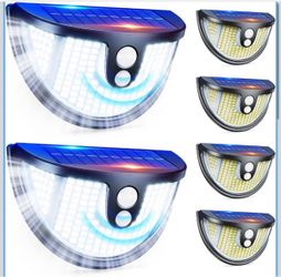 Solar Motion Sensor Lights Outdoor, 151 LED Super Bright Solar Lights 270° Angle,Wireless Security Wall Light with 2 Lighting Modes, IP65 Waterproof S