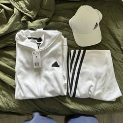 Full Adidas Track Suit And Cap