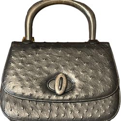 Highest Quality GUCCI Handbag Tote Turn Lock Ostrich Exotic Leather B