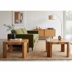 Vintage Lane mid century modern pair of end tables