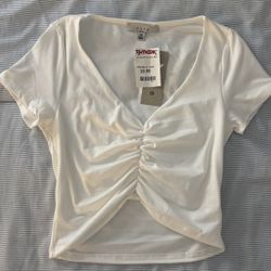 shirt white scrunched shirt