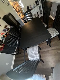 Custom Chalk-Painted Dining Set- Vaughn Furniture