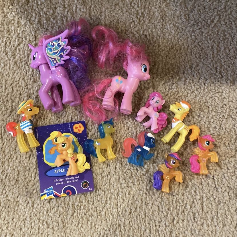 My Little Pony Lot Of 10 Mini Toys MLP Kid Figures 