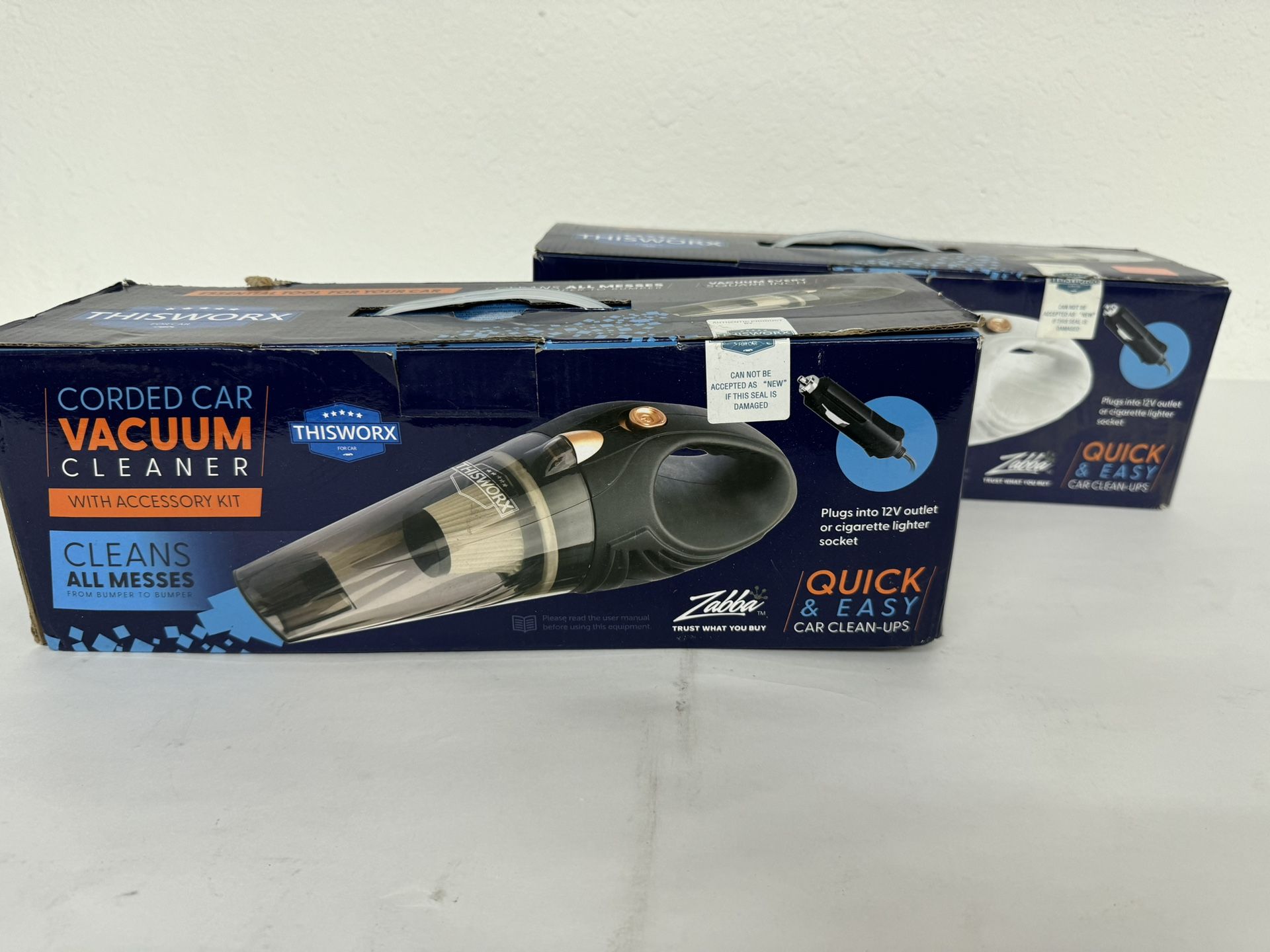 Zabba THIS WORX Corded 12V Car Vacuum Cleaner + Accessories