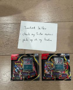 Pokemon TCG Phantasmal Flames 3-Pack Blister SET OF 2 SEALED weavile sneasel