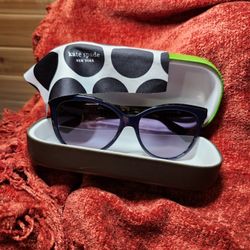 Kate Spade Sunglasses Tortoise Shell Blue Classic Understated 