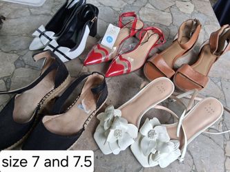 Shoes for woman size 7 and size 7.5 all for $40