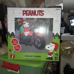Peanuts Snoopy Motorcycle Airblown Inflatable