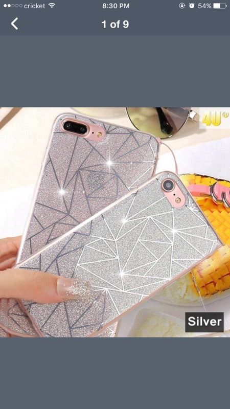 Luxury Candy Colors Glitter Sequin iPhone Case Gradient Color iPhone 6s Plus,7,7plus Silver,gray,pin